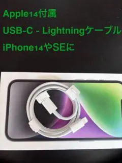 Apple純正USB-C - LightningケーブルiPhone 14付属