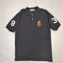 Ape Head Polo Black ラージ ナンバリング ポロシャツ L