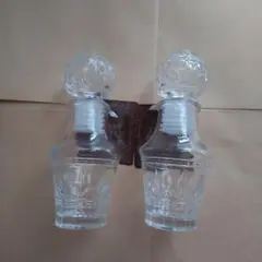 【2個セット】クリアガラスボトル