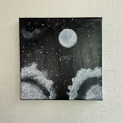 キャンバスアート　夜空　アクリル画