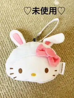 未使用♡サンリオ♡ハローキティ♡うさぎ♡リール付きパスケース ♡着ぐるみキティ♡