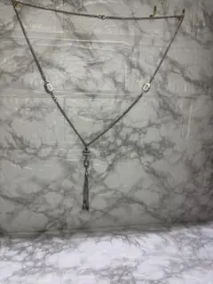 シルバー タッセルネックレス 約44cm
