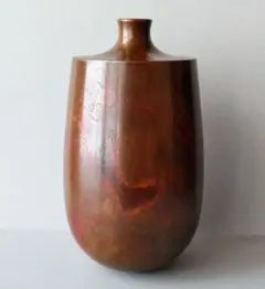 青銅 ブロンズ 花瓶 壺 工芸品 長谷川恵久 山形鋳物 雅山 - メルカリ