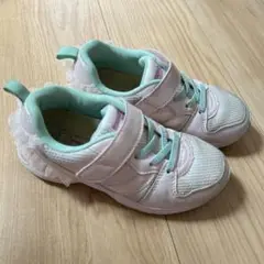 リボン付きピンクミントスニーカー 19.0