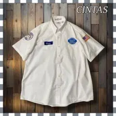 CINTAS シンタス 企業刺繍ワッペン BD半袖ワークシャツ17SS