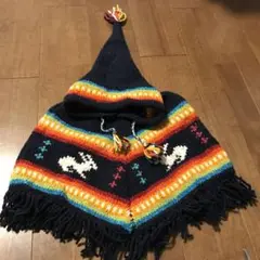 こども用ポンチョ　ネイビー