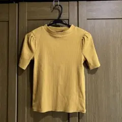 イエロー パフスリーブ Tシャツ