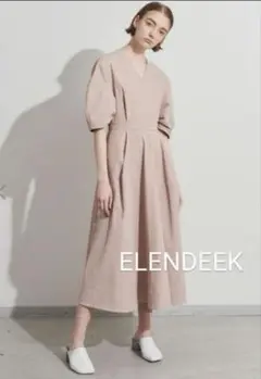 ELENDEEK ROUNDED SLEEVE TWILL ワンピース