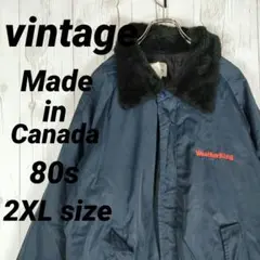 ヴィンテージ ナイロン ミリタリー フライト ジャケット カナダ製 2XL 希少