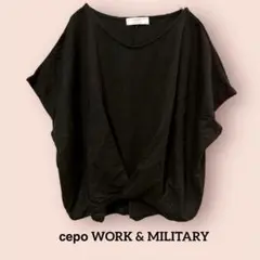 セポ серо WORK & MILITARY半袖カットソー 黒 Mサイズ