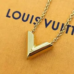 【美品】ルイヴィトン LV ネックレス エセンシャル V M61083 ゴールド