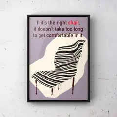 ★A4フレーム付き★ オリジナル アートポスター CHAIR チェア インテリア