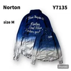 【即購入OK】Norton　長袖ウエスタンシャツ　サイズM グラデーション
