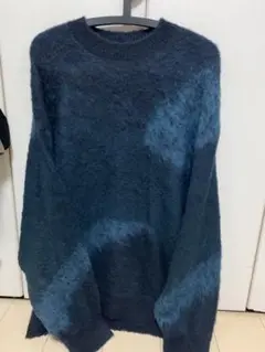 WYM ダークブルー グラデーション ニット