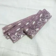 インド刺繍リボン ピンク 170cm