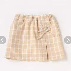petitemain チェック柄スカート 80 タグ付き