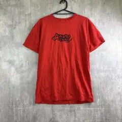 Awana Clubs 赤ロゴプリントTシャツ/USA製/ビッグプリント
