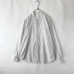 STILL BY HAND 日本製 ピンオックス バンドカラー シャツ 48