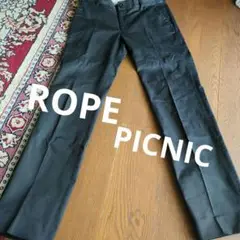 ROPE PICNIC　ブラック スラックス　コットンパンツ　36