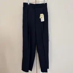 新品未使用　コーエン　タックストレートパンツ　ネイビー　Mサイズ