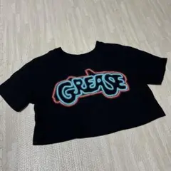 GREASE 映画　短丈Tシャツ　ブラック