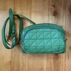 ZARA キルティングバッグ　グリーン