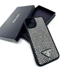 【美品・箱付き✨】PRADA iPhone14pro ケース ラインストーン