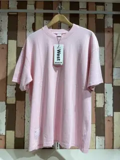 【West】 ヘビーウェイトダメージTシャツ PNK・L
