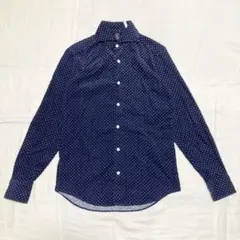 【美品】ブリッラペルイルグスト×ビームス カッタウェイシャツ 日本製 ドット細畝