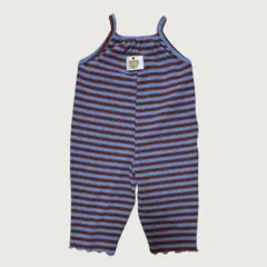 ストライプ ノースリーブロンパース オーバーオール　80cm 1歳児　ベビー服