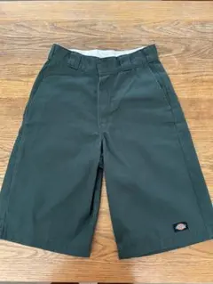 【美品】Dickies ルーズフィット 42283 ハーフパンツ ダークグリーン