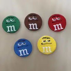 M&M'sキャラクター刺繍パッチ5個セット