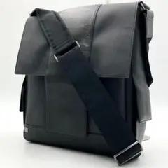 【美品】dunhill ショルダーバッグ レザー ディーエイト ブラック