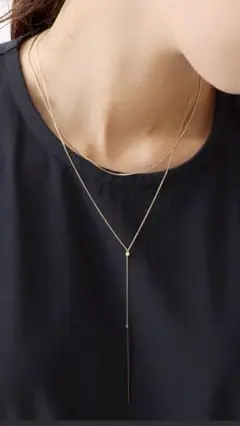 Lilas 1粒ダイヤYネックレスk10 スピックアンドスパン