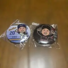 オリックス・バファローズ　阿部投手20 缶バッチ2個セット