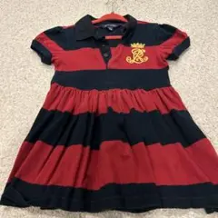 Ralph Lauren ポロシャツ ワンピース4T 赤黒
