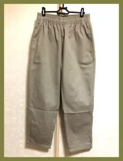 ☆GUジーユー☆超美品♪コットンツイルイージーワイドバギーパンツL☆