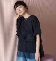 FREAK'S STORE フリルチュールドッキングTシャツ