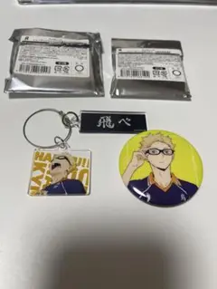 ハイキュー月島蛍アクリルキーホルダー バッジセット