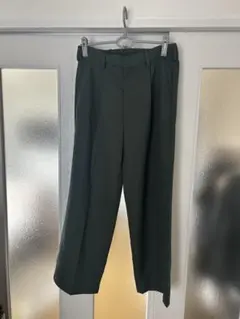 【GU】ダークグリーン スラックス ゴムウエスト Mサイズ　⭐️超美品