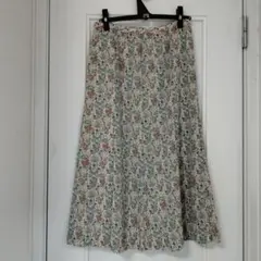 花柄フレア ロングスカート