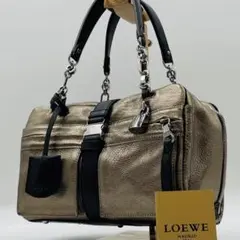 【美品】LOEWE ロエベ ローラ ハンドルバッグ チェーン ゴールド金具