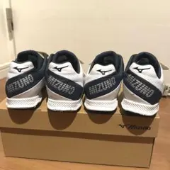 Mizuno スパイク ホワイト/ネイビー 2足セット