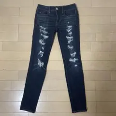 ダメージ加工 ダークブルー ジェギング US 00