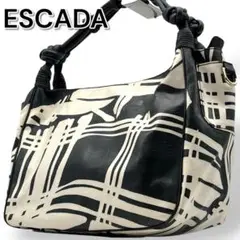 【希少】ESCADA トートバッグ PVC A4収納可 通勤・通学 大容量 白黒