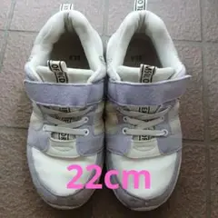 ホワイト/ラベンダー スニーカー 22.0cm