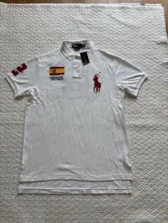 新品❣️Polo Ralph Lauren ホワイトポロシャツ スペイン刺繍　L