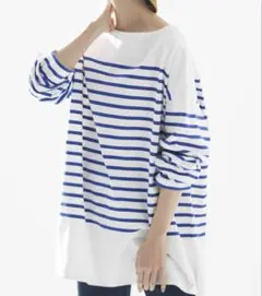 IEDIT 小森美穂子さんコラボ こだわりバスク風ボーダーTシャツ