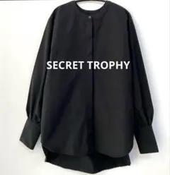 【未使用品】SECRET TROPHY バンドカラー シャツ 長袖 ブラック
