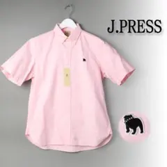 181 新品 ジェイプレス Jプレス 半袖 コットンオックスバックブルシャツ L